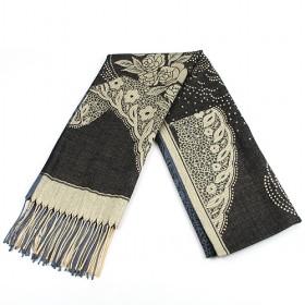 Fashion Black Floral Cotton Scarf, Womens Scarf, Scarf ,wholesale Scarf