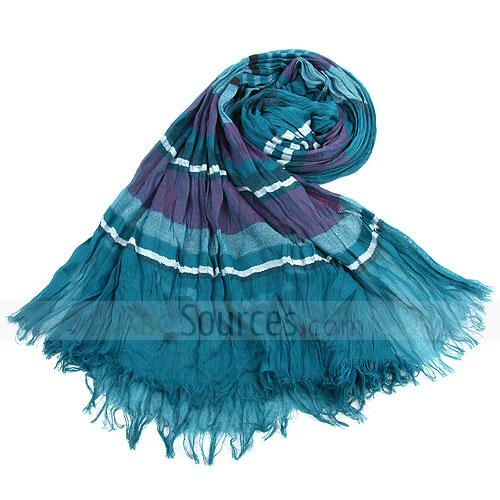 dark green and purple plaid scarf