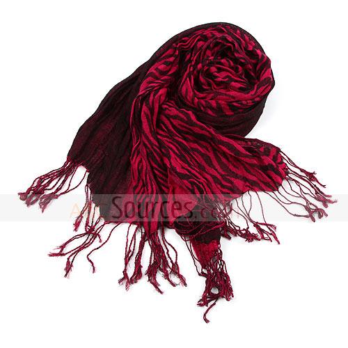 zebra red scarf
