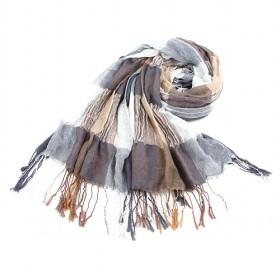 Fashion Grey And Earth Yellow Plaid Scarf, Womens Scarf,wholesale Scarf