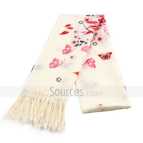 flower and tree figures scarf