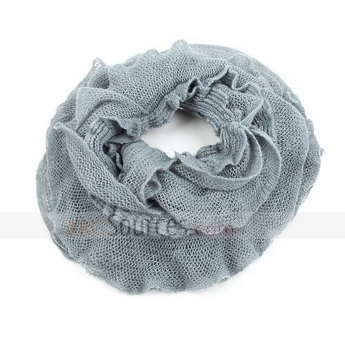 silver grey mesh scarf