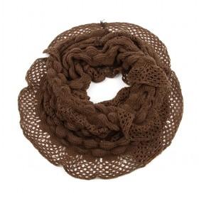 Dark Coffee Mesh Scarf