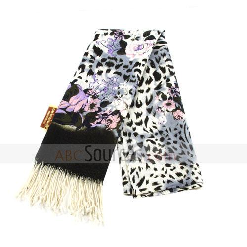 leopard and floral scarf