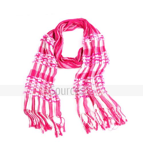 rose red plaid scarf