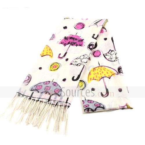 umbrella figure wool scarf