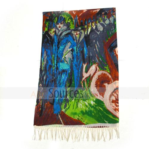 man and deer wool scarf