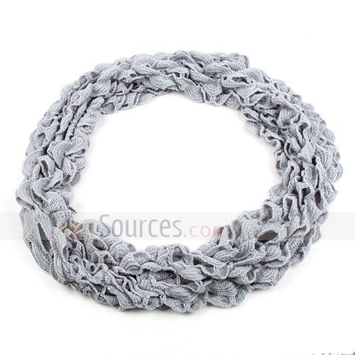 silver grey fold Bubble Scarf