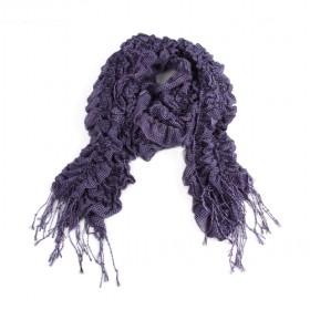 Samll Plaid Purple Scarf