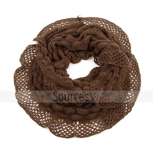 dark coffee mesh scarf