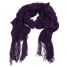 Purple Fold Bubble Scarf