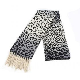 Black Leopard Scarf