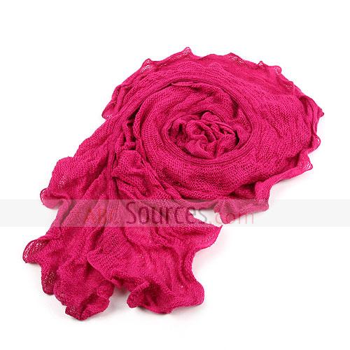rose red fold lace scarf
