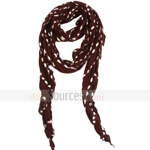 dark coffee+white stripes scarf