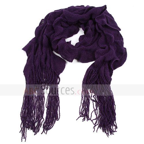 purple fold bubble scarf