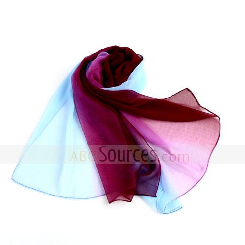 2 colors yarn scarf(blue+purple)