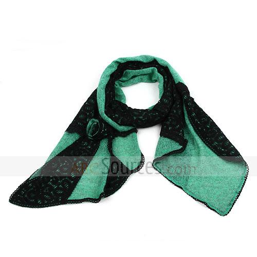 black and green plaid scarf