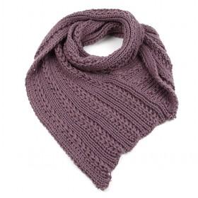 Purple Knitted Wool Bib