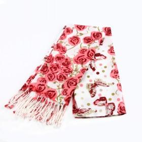 Red Floral Scarf