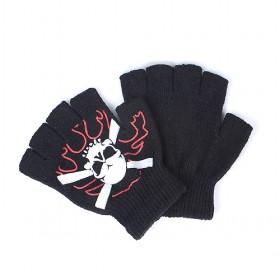 Half Fingers Skull Gloves Multi