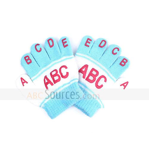 fashion english letters gloves