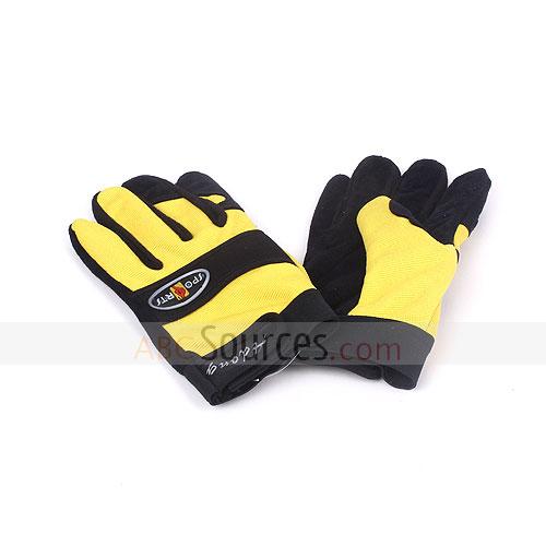 yellow sport gloves