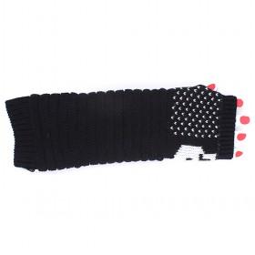 Hot Sale Fashion Long Fingerless Glove, Ladies Gloves,Arm Sleeve,Knitted Glove,Black Winter Glove