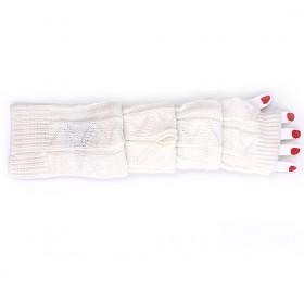 Hot Sale Fashion Long Fingerless Glove, Ladies Gloves,Arm Sleeve,Knitted Glove,Black Winter Glove