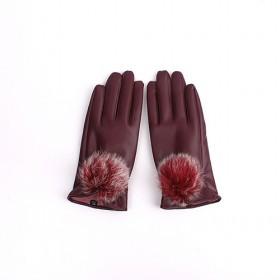 Wholesale PU Gloves Wuth Fuzzy Gloves
