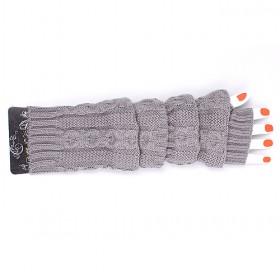 Hot Sale Fashion Long Fingerless Glove, Ladies Gloves,Arm Sleeve,Knitted Glove,Black Winter Glove