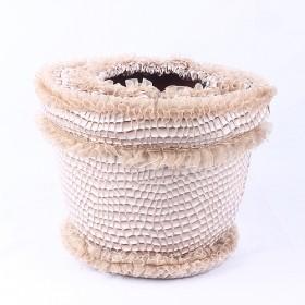 House-Decorative Flowerpot With 100% Environmental Material With Cute PU Cover