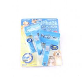 Blue Safe Design Pets Brush/ Pet Comb Pet Zoom Grooming Brush And Petzoom Trimmer Set