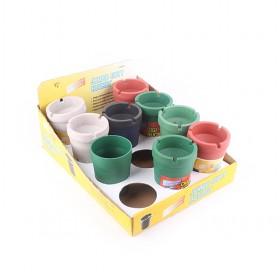 High Quality Novelty Colorful Flowerpot Design Ashtray Set