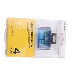 Blue Translucent Mini Usb 2.1 Micro Sd Tf Card Reader
