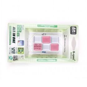 Simple Design White And Pink Rectangle Powered Usb Hub
