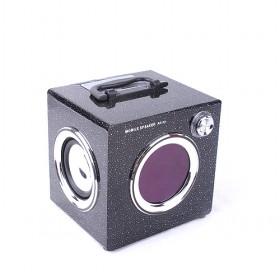Black And Purple TF Micro SD Music Player FM Radio USB Mini Speaker