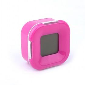 Gougeous Mini Multifunctional Roesred Plastic Digital Luminous LED Alarm Clock