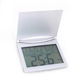 Silver Plated Foldable Rectangular LED Multifuctional Digital Tableset Clock