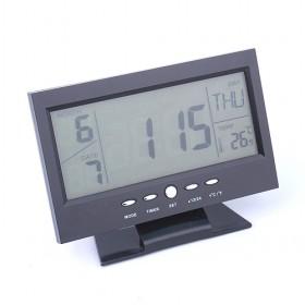 Modern Design Black Electric Digital LED Multifunctional Alarm Clock