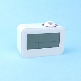 Plain White Rectangular Plastic Digital Luminous Alarm Clock