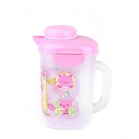 Good Quality Pink Spill Proof Design Plastic Water Kettle And Cup Set