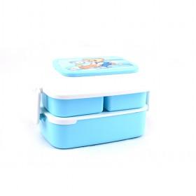 Novelty Desing Double Layers Blue Bread Shape Lunch-box Dinner Bucket