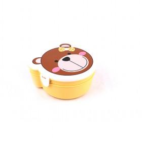 Beautiful Brown Cartoon Bear Eco-plastic Fashionable Insulated Heat Perservation Lunch Box