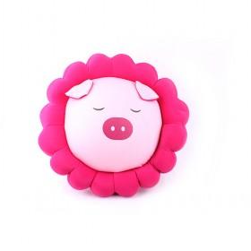 Rose Pink Nice Girl Pig Head Hold Pillow Sofa Cushion