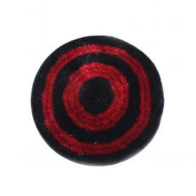 Mini Black And Red Circular Decorative Polyester Area Rug/Chair Mat/Bedroom Carpet