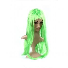 Hot-sale Light Green Long Demon Design Durable Hair Wigs