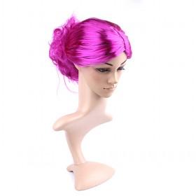 High Quality Exquisite Rosered Long Updo Straight Women Costume Hair Wigs