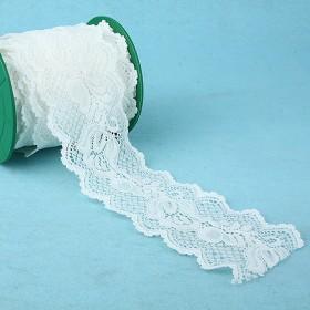 Stretch White Lace Ribbon 7cm