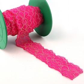 Stretch Rubine Red Lace Ribbon