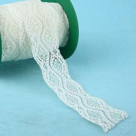 Stretch White Lace Ribbon 5cm